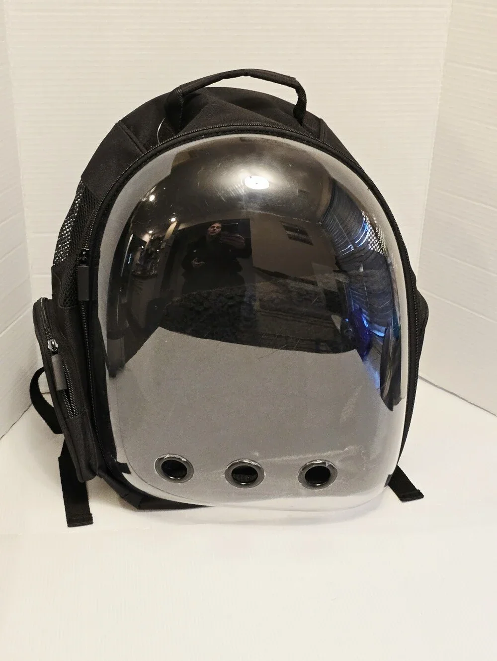 Chewy Frisco Bubble Dog & Cat Backpack Carrier Black